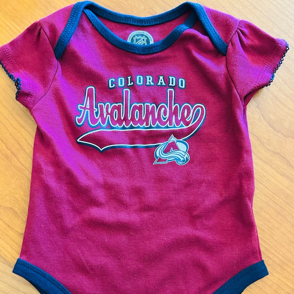Colorado Avalanche Hockey Baby Onesie